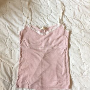 Cute pink and white striped tank.